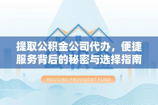 广南提取公积金公司代办，便捷服务背后的秘密与选择指南