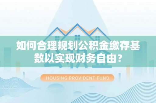 广南如何合理规划公积金缴存基数以实现财务自由？