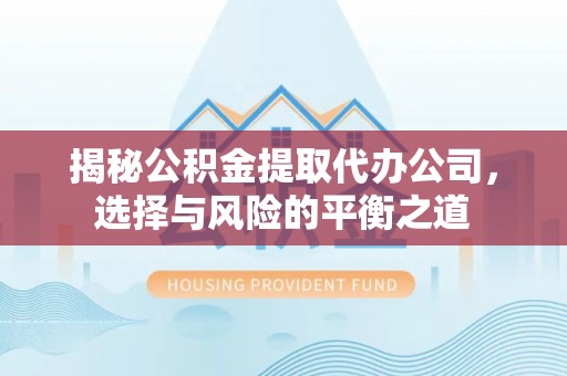 广南揭秘公积金提取代办公司，选择与风险的平衡之道